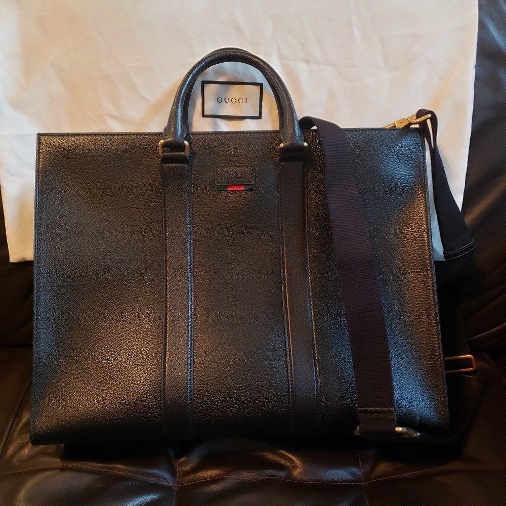 GUCCI Briefcase Black Calfskin